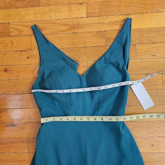 Jenny Yoo Delaney Tie Back V Neck Maxi Dress Size 2 - Picture 8 of 8